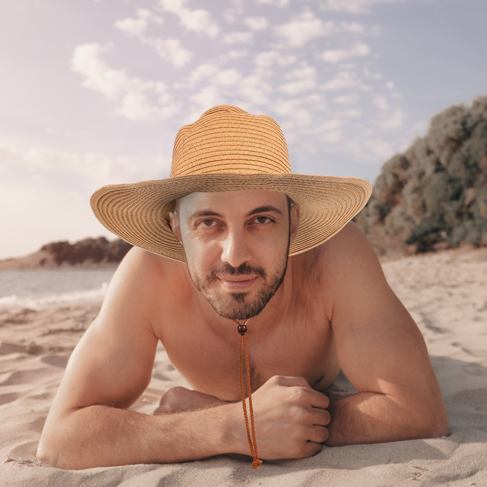 Hat Floppy Wide - Letni kapelusz przeciwsłoneczny dla mężczyzn z