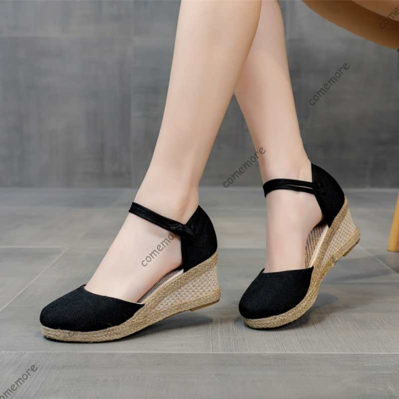 Wedge Espadrille Women - Sandały Comemore na wysokim obcasie, letnie