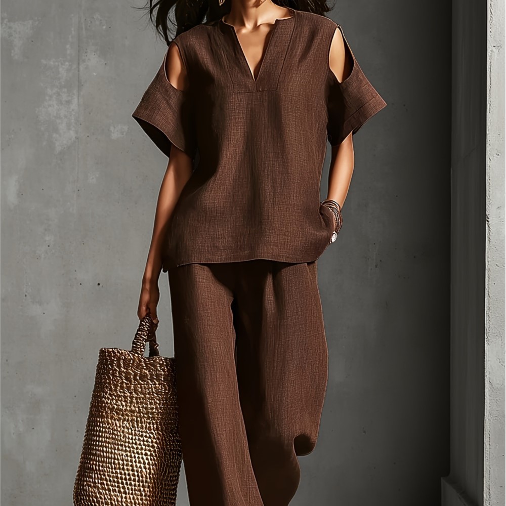 Damski, jednolity kolor, prost – Linen Pant Wide recenzja i cena