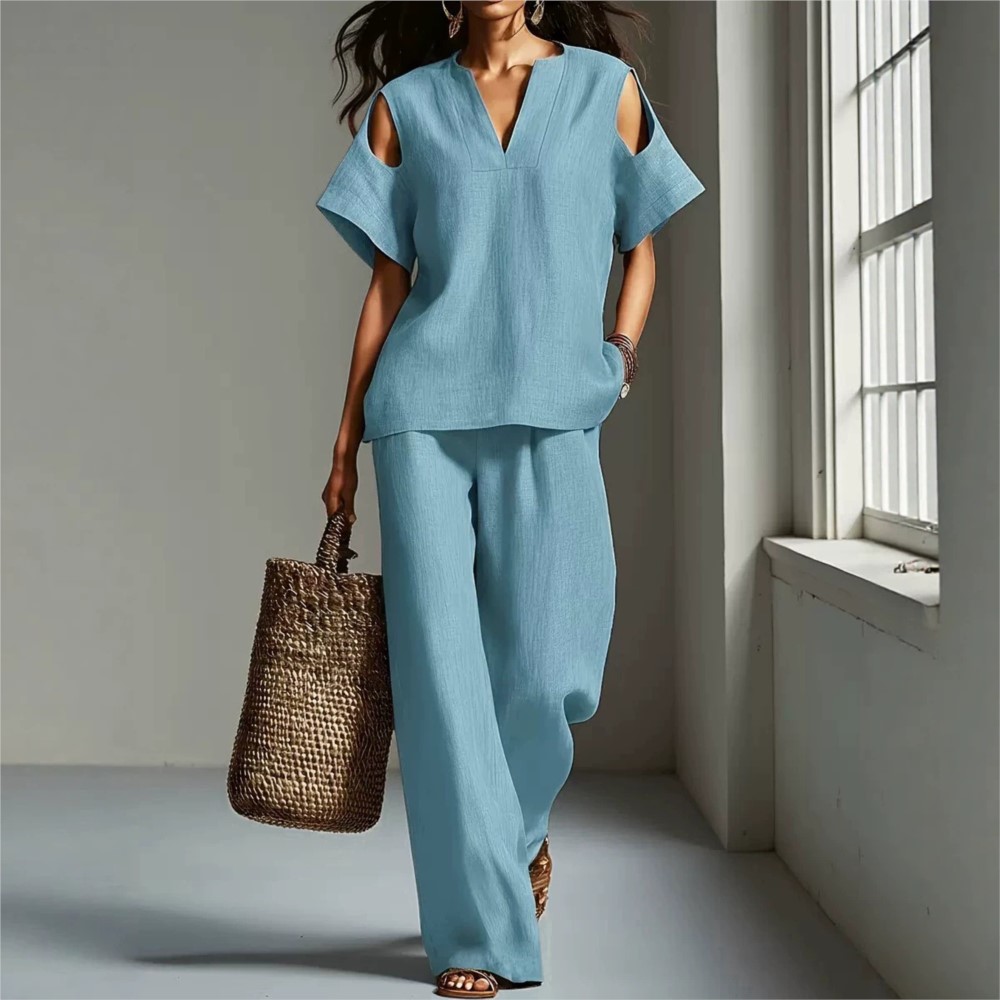 Damski, jednolity kolor, prost – Linen Pant Wide recenzja i cena