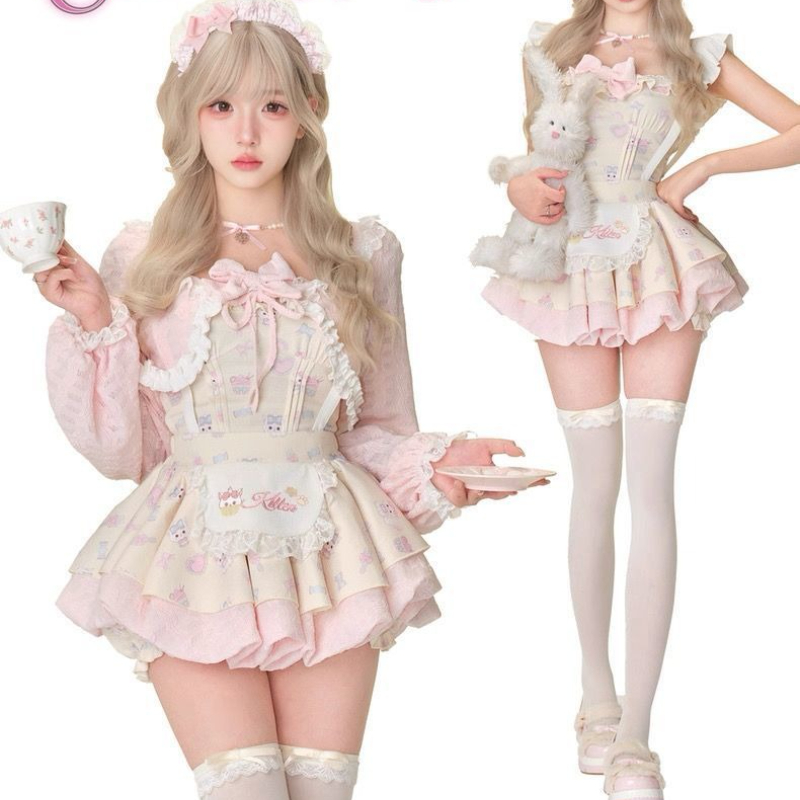 Japoński styl Sweet Lolita, 3- – Crop Top Crochet recenzja i cena