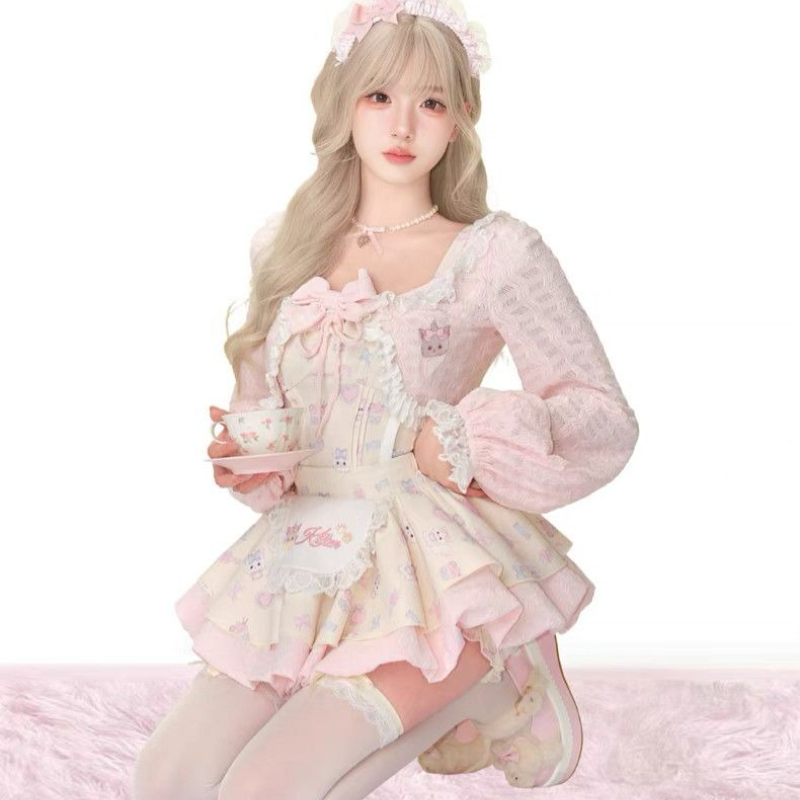 Japoński styl Sweet Lolita, 3- – Crop Top Crochet recenzja i cena
