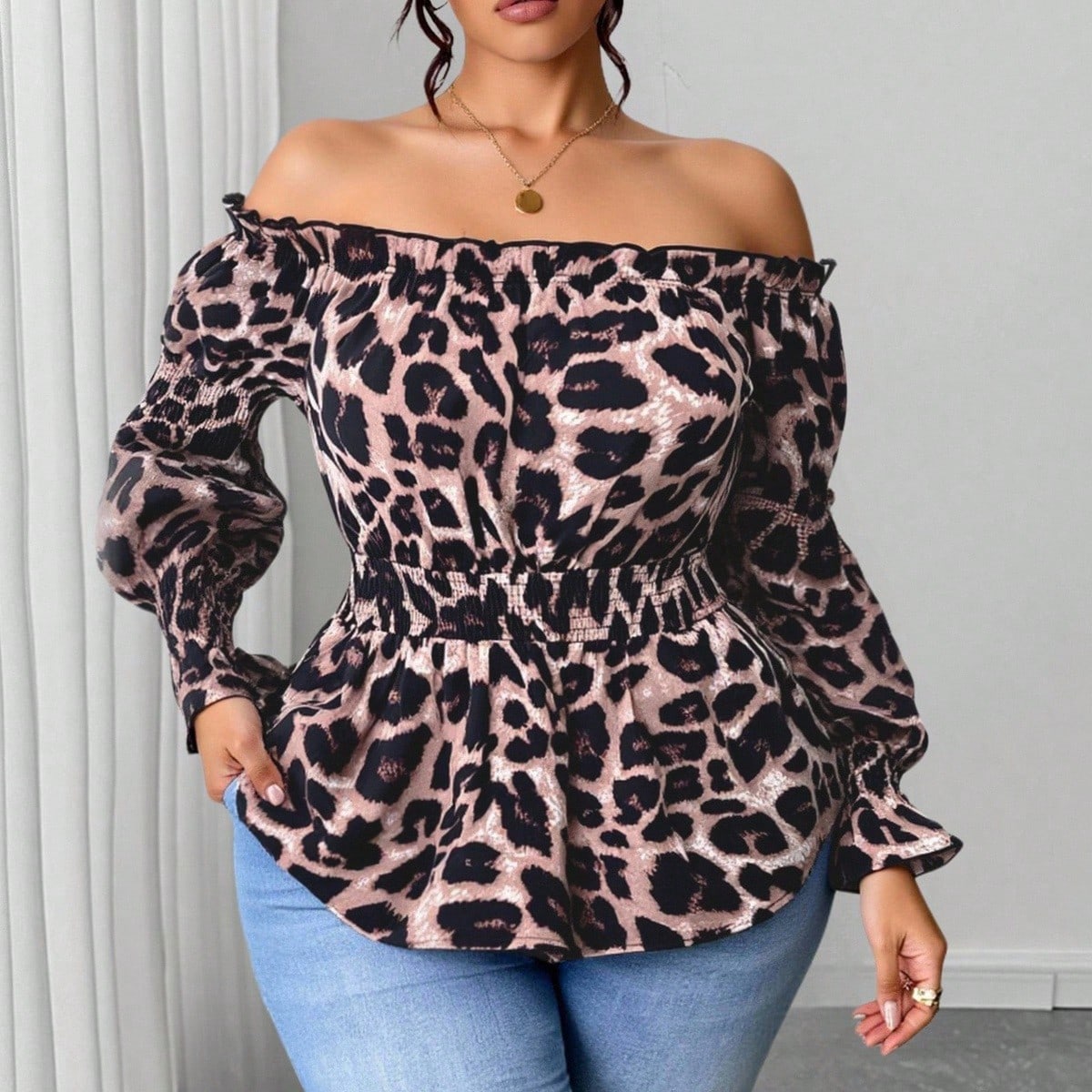 Damska bluzka plus size z nadr – Blouse Off Shoulder recenzja i cena