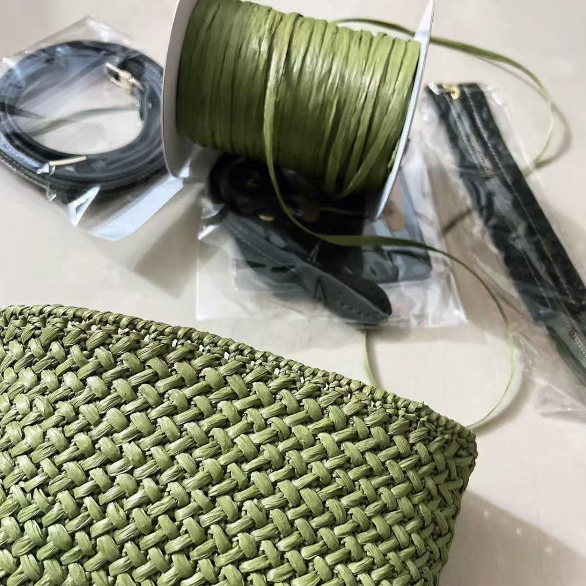 120g/rolka Matowa rafia Trawa  – Crochet Bag Raffia recenzja i cena