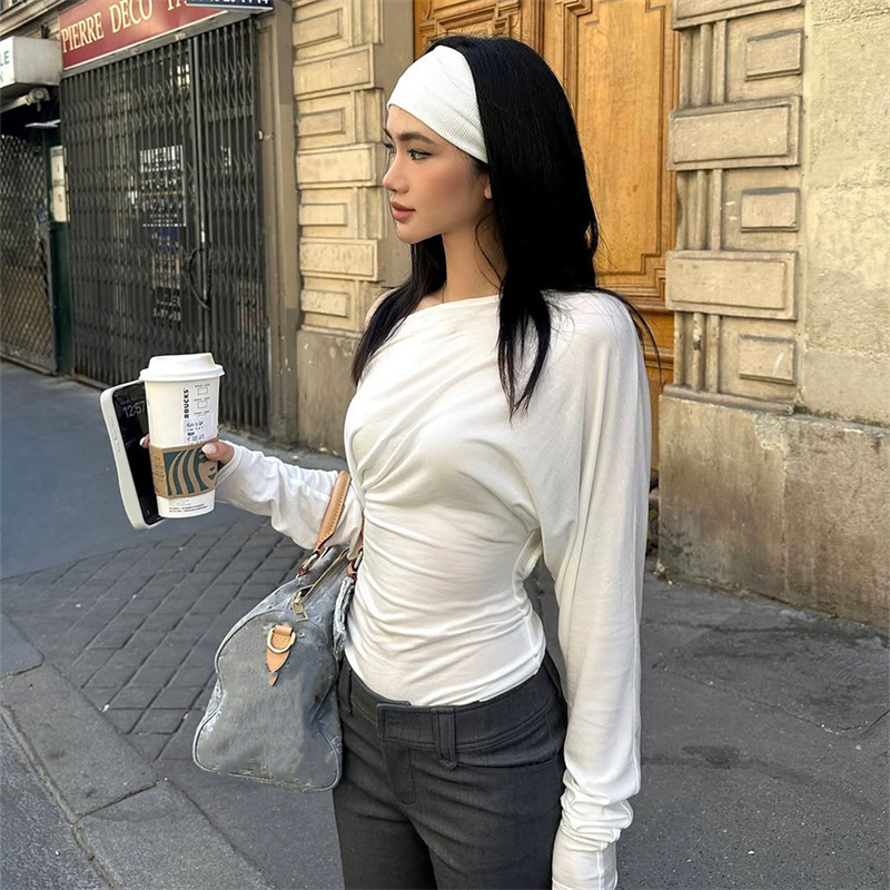 Damskie bluzki z długim rękawe – Blouse Off Shoulder recenzja i cena