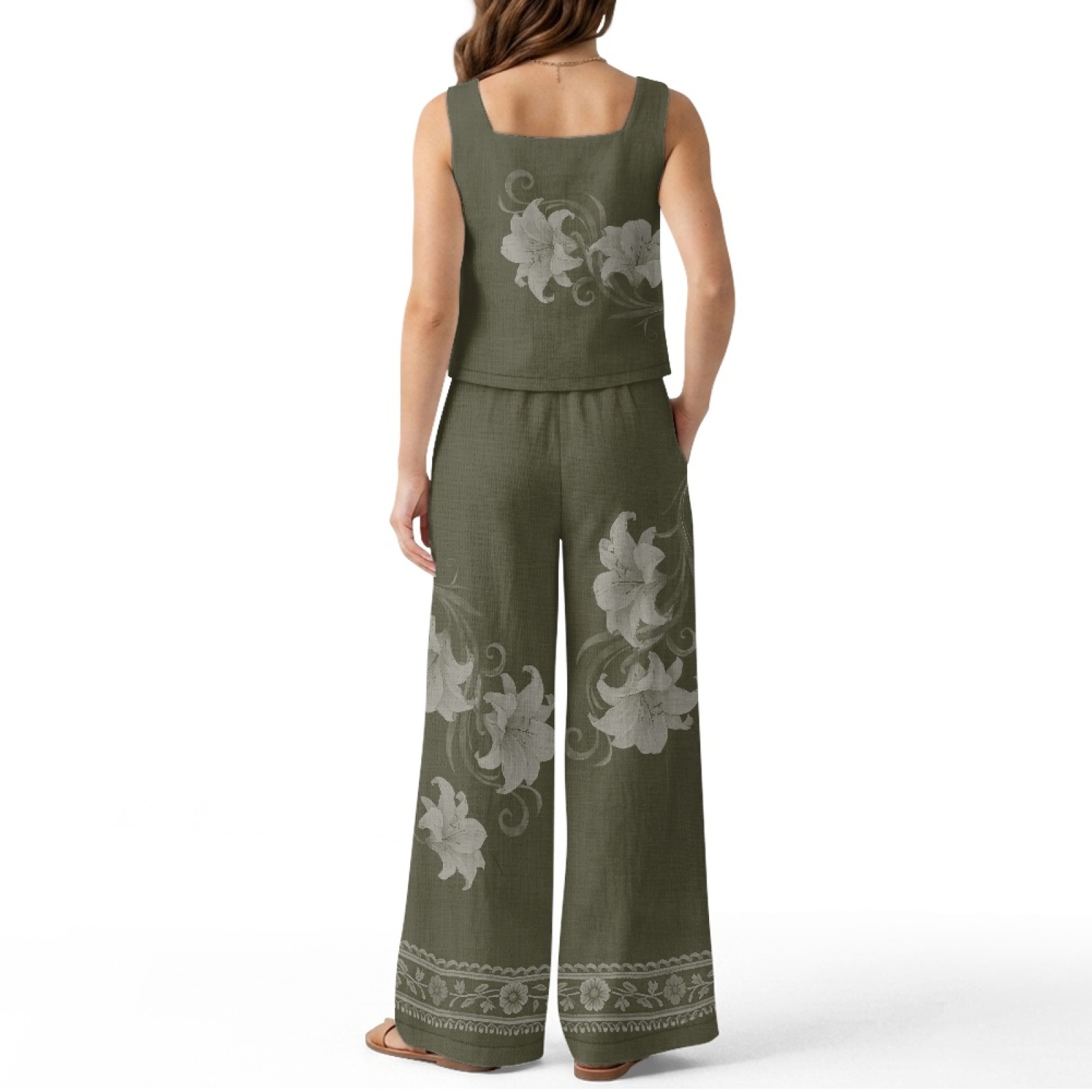 INSTANTARTS Damski lniany zest – Linen Pant Wide recenzja i cena