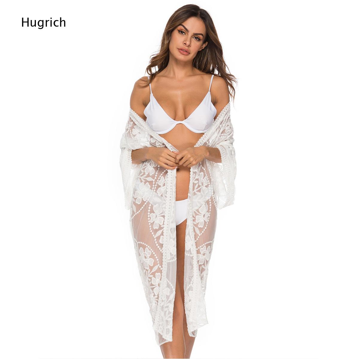 Biały, koronkowy kimono z kwia – Kimono Sheer Floral recenzja i cena