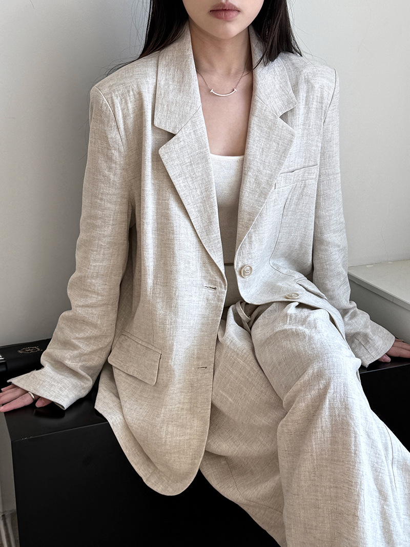Jesienne Ekskluzywne Komplety  – Linen Pant Wide recenzja i cena