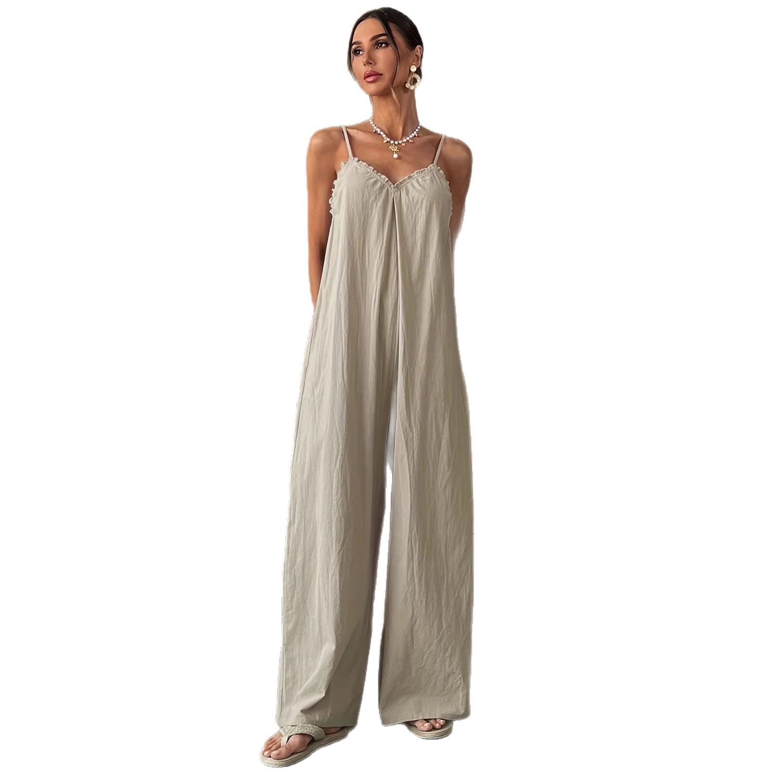 Letni damski kombinezon bez rę – Jumpsuit Linen Relaxed recenzja i cena