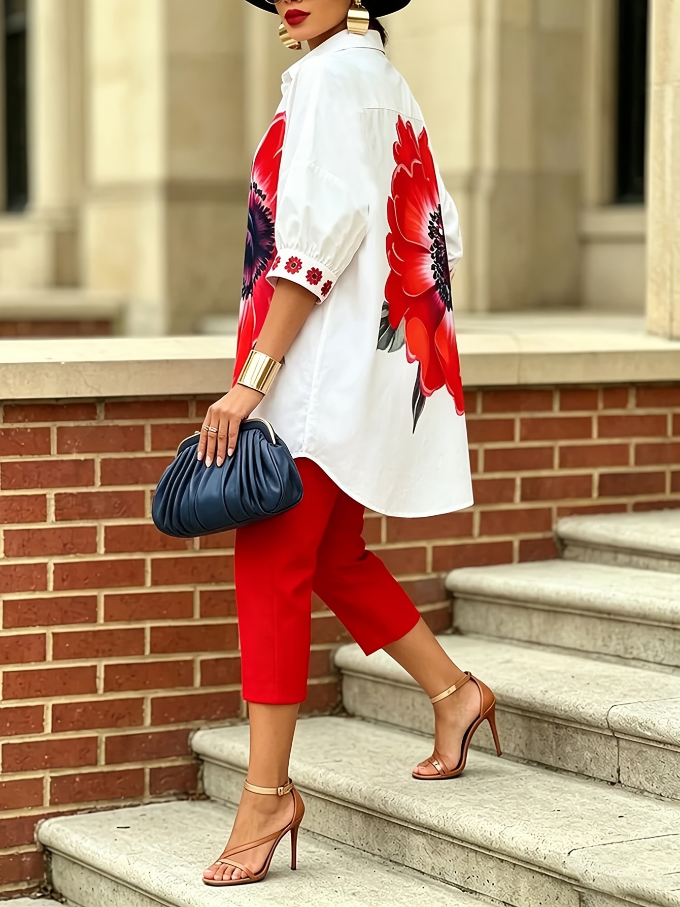 Damski zestaw w stylu vintage  – Romper Floral Print recenzja i cena