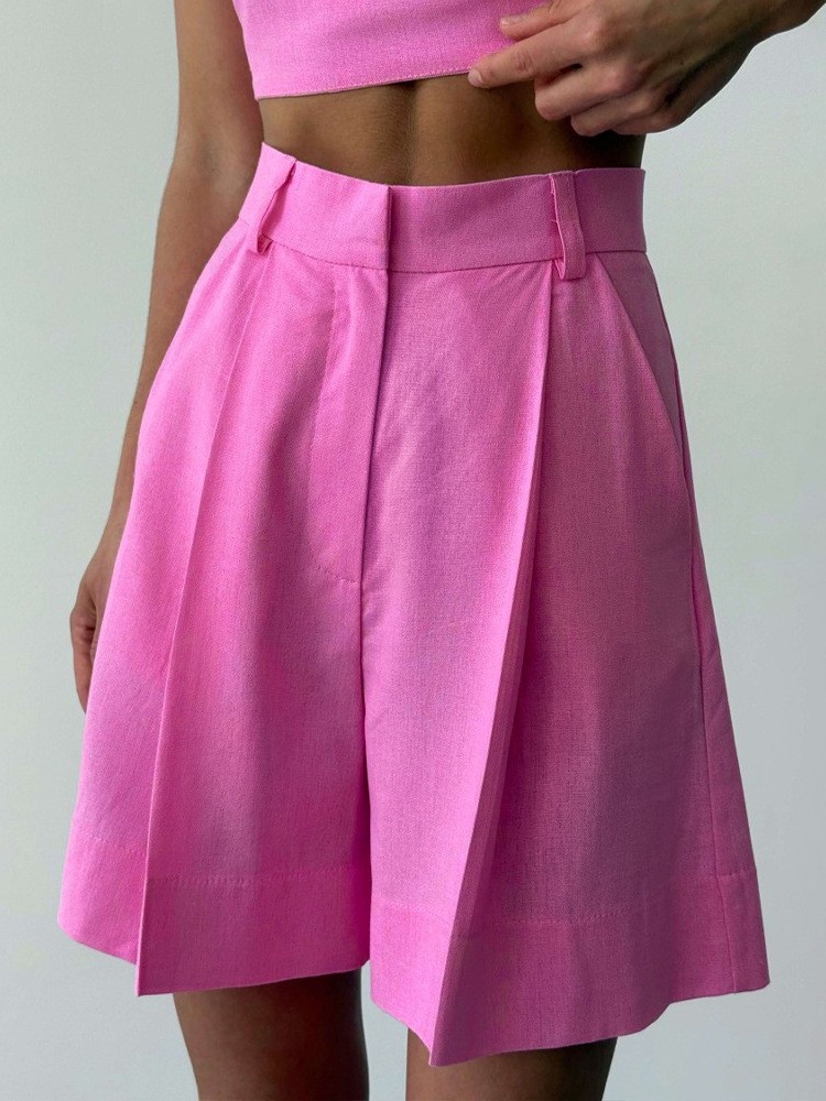 Luźne lniane szorty z szerokim – Linen Pant Wide recenzja i cena