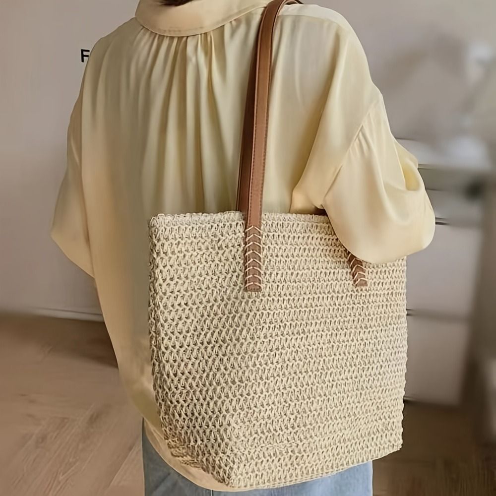Urocza, jednokolorowa, tkana t – Tote Bag Beach recenzja i cena